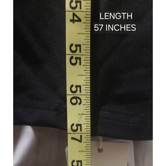 NWT Commense Black Halter Neck Midi Dress With Back Cutout & Slit~Stretchy~SMALL - Picture 6 of 8